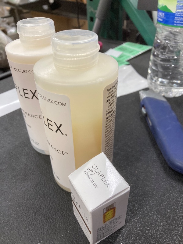 Photo 1 of **the shampoo is used **Olaplex Wash and Shine Hair Kit: No. 4, 5, 7, Shampoo & Conditioner Set to Cleanse, Hydrate, & Control Frizz Up to 72 Hours, Bonding Oil for Shine & Protect, For All Hair Types