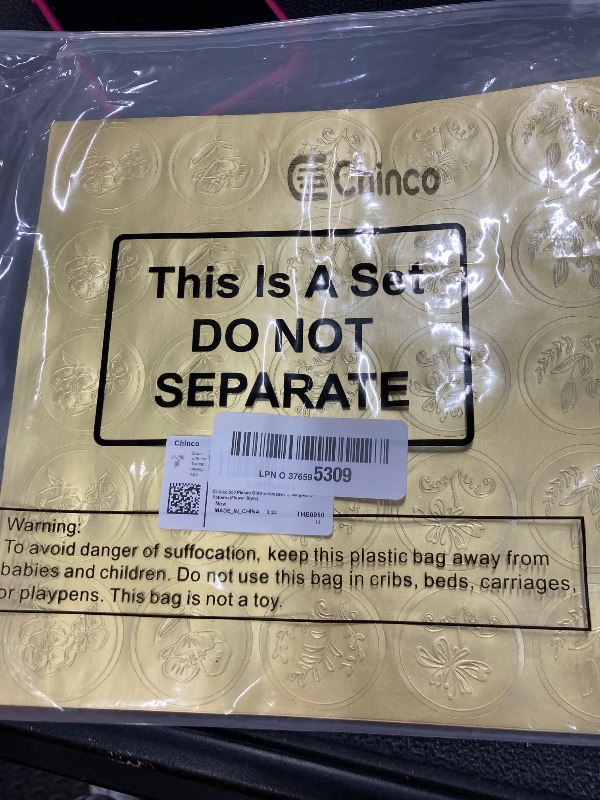 Photo 1 of **parcial set Chinco 500 Pieces Gold Embossed Envelope Seals Stickers Adhesive Seal Stickers Vintage Embossed Foil Certificate Kit Plant DIY Labels for Wedding Invitations Envelopes, 5 Patterns(Flower Style)