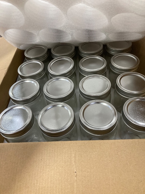 Photo 1 of 12oz Glass Jars With Lids Regular Mouth 20 Pack -Mason Jars 12 oz For Crafts, Meal Prep, Canning Jars For Food Storage Frascos De Vidrio Con Tapa Para Conservas-with 20 Chalkboard Stickers-Silver Lid