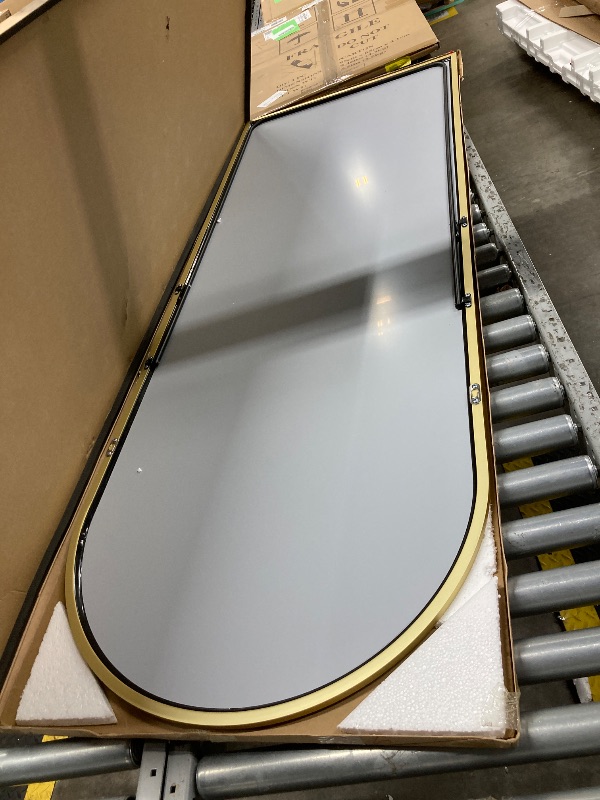 Photo 1 of **REFERENCE IMAGE VFAB&DELUXE Full Length Mirror - 71"x26" Standing or Leaning Full Body Mirror with Aluminum Alloy Frame, Floor Mirror for Bedroom Bathroom Wall Decor, Arched, Gold
