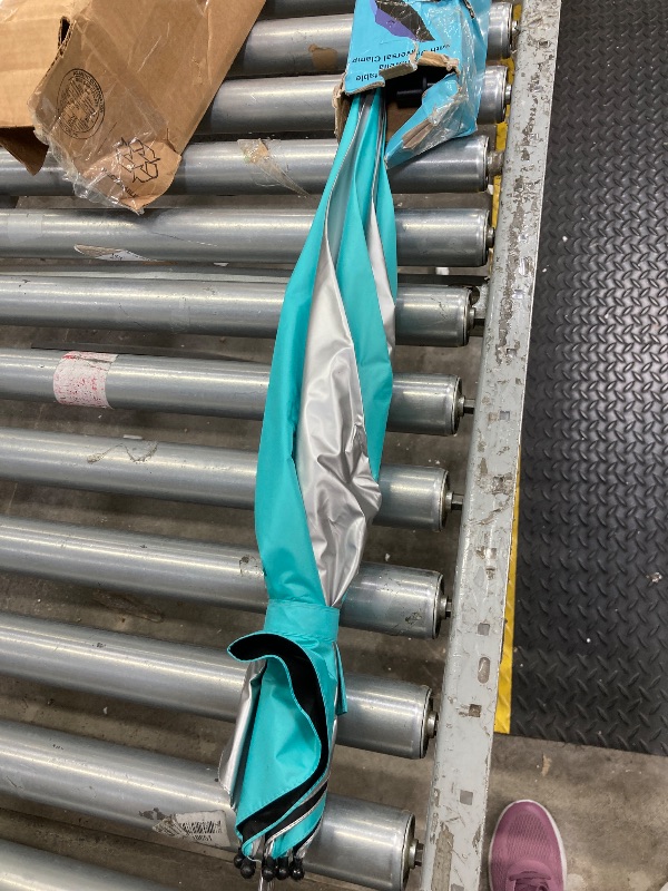 Photo 1 of ***reference image  Mainstays 6' Dotted Line Stripe Portable Beach Umbrella, UV Protection