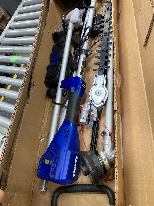 Photo 1 of  ***reference image MZK 20V 12'' Cordless String Trimmer, Grass Trimmer&Edger with 8 Replacement Spools, Battery Powered Weed Trimmer with Auto Line Feed for Garden, Lawn(2 * 2AH Battery and Charger Included),ST12D07