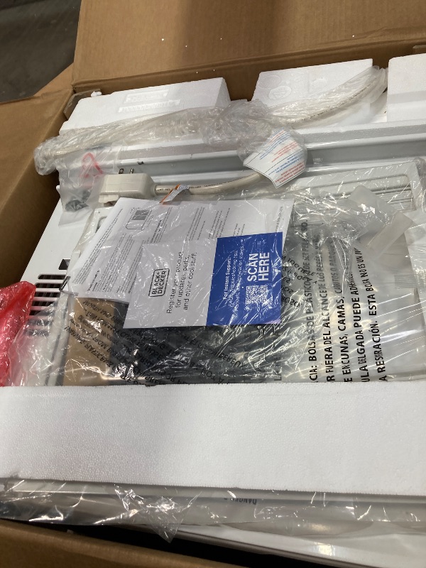 Photo 1 of BLACK+DECKER Window Air Conditioner 14000 BTU, AC Window Unit Cools Up to 700 Square Feet, Window AC Unit with Remote Control, 3 Cooling Speeds and Fan Only Function, BWAC14WTB, White