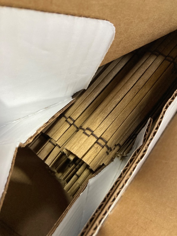 Photo 1 of **reference imaGE  Retro Reed Bamboo Roll Up Blinds - Outdoor/Indoor Patio Porch Privacy Shades, Brown, 4563in (WH)