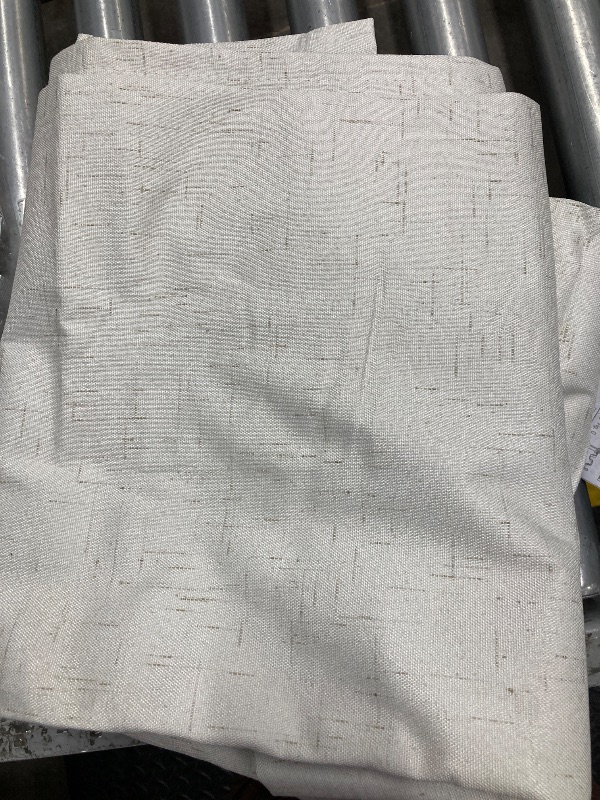 Photo 1 of **reference image** NICETOWN Linen Curtains 96 inch Long 2 Panels Set, 55" Wide Thick Organic Flax Linen Blend Privacy Window Drapes Rod Pocket & Back Tab with Light Filtering for Bedroom/Living Room, W55 x L96