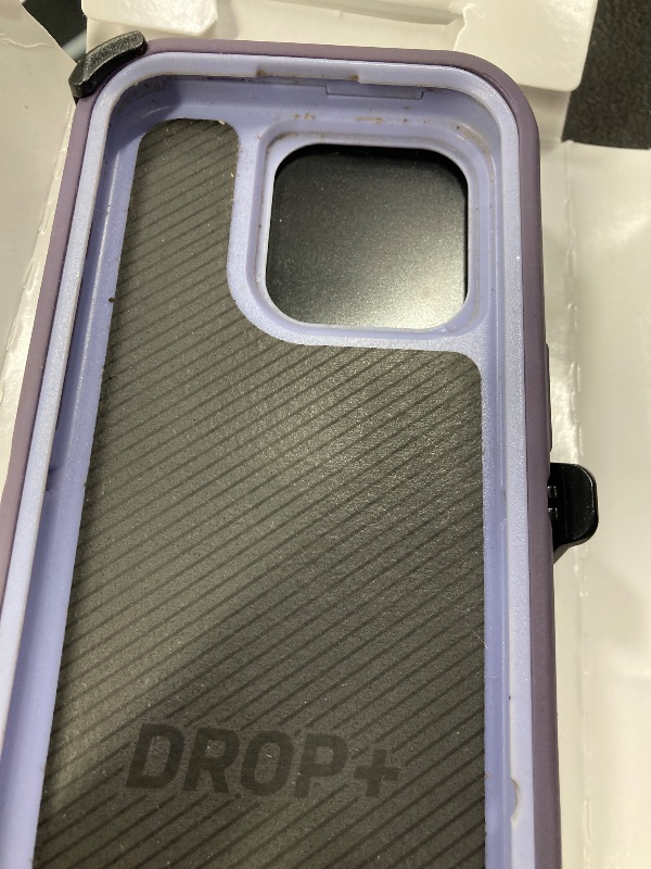 Photo 1 of **DIRTY OtterBox iPhone 15 Pro (Only) Defender Series Case - Mountain Majesty (Purple), screenless, Rugged & Durable, with Port Protection, Includes Holster Clip Kickstand