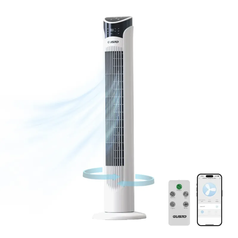 Photo 1 of 
Gusto 33" Bladeless Tower Fan, 3-Speed Electric Fan with LED Display and WiFi Function, White