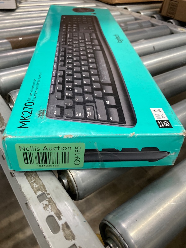 Photo 1 of Logitech MK270 Wireless Keyboard and Mouse Combo for Windows, 2.4 GHz, 8 Multimedia Keys, PC, Laptop, Wireless Keyboard Compact Mouse Combo - Black