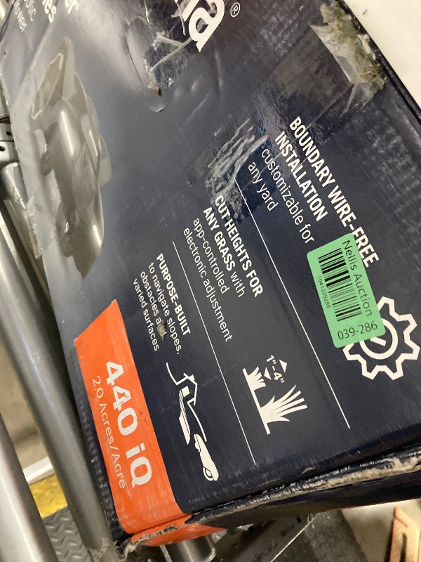 Photo 1 of ***USED BUT GREAT CONDITION ***Husqvarna 440iQ Automower Robotic Mower, 2 Acre Mowing Capacity, Wire Free Robot Lawn Mower with Charging Station, RS1 EPOS Reference Station and Replacement Blades