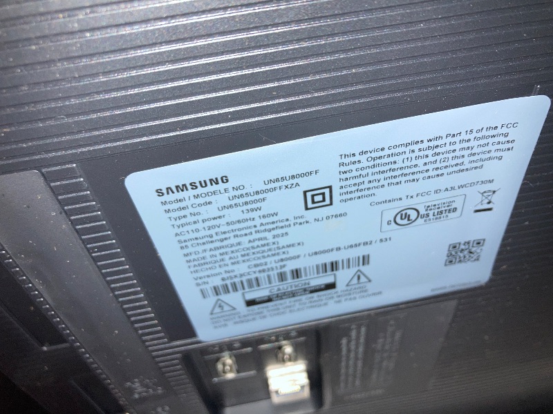 Photo 1 of  ***ONLY PARTS IS BROKEN***Samsung 65-Inch Class Crystal UHD U8000F 4K Smart TV (2025 Model) Endless Free Content, Crystal Processor 4K, MetalStream Design, Knox Security, Alexa Built-in