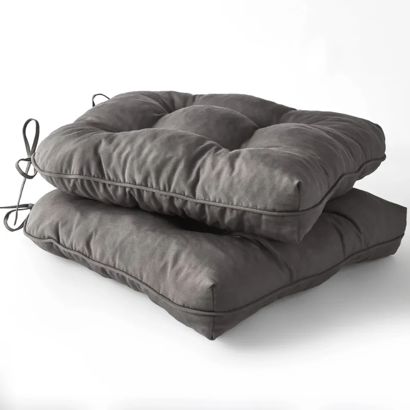 Photo 1 of **the photo and descsription is only to the reference** UNIKOME 19" x 19" Gray Seat Pads Cushions, Water-Resistant (2 Count)