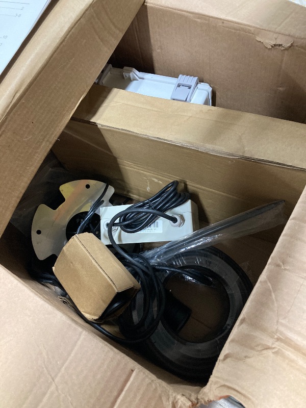 Photo 1 of ***(USED, UNTESTED, SOME SCUFFS/SCRATCHES-SELLING AS IS )*** HQUA FS01 120V, 1/2HP, Large Pond Floating Fountain with FSL01 LED RGB Color-Changing Light Sets, 100’ cord, 13000 GPH, Two spray patterns 32'x12' and 18'x6'