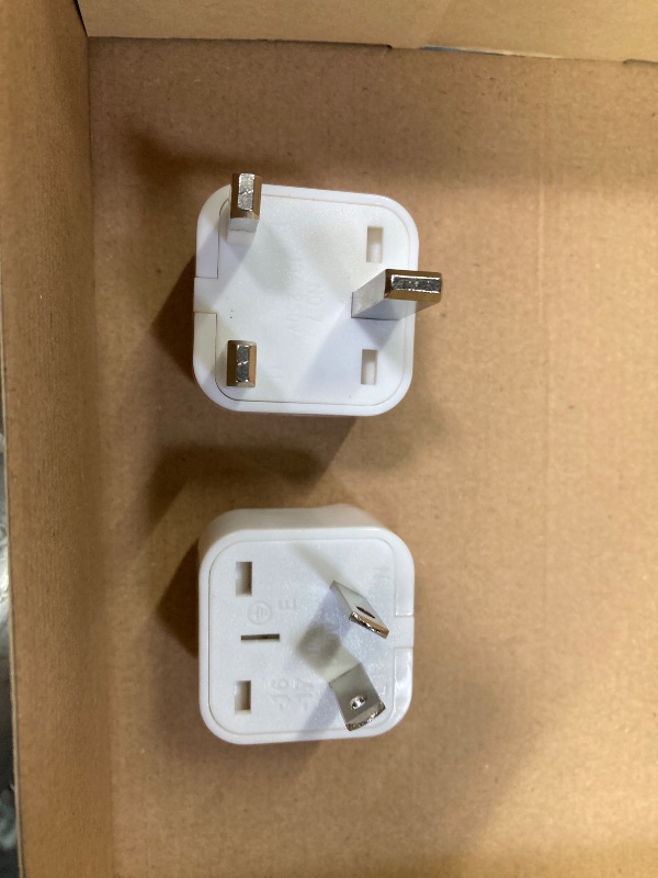 Photo 1 of **MISSING 2 ADAPTERS**220V to 110V Voltage Converter, TESSAN Universal Travel Adapter with 4 USB Charger (1 USB C), 3 AC Sockets and EU/UK/AU/IT Plug Power Adaptor, Step Down Transformer Outlet Converters for International