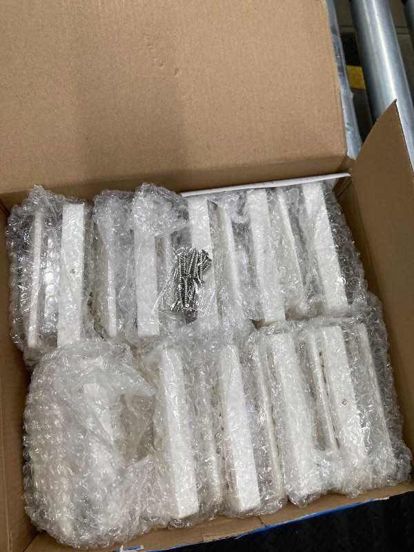 Photo 1 of ***(MISSING 2 CAP LIGHTS-SELLING AS 10 PACK ONLY)*** 
Solar Post Cap Lights Outdoor 10 Pack, White Waterproof Solar Powered Deck Fence Post Lights Fit 4x4 Wood/Vinyl Posts, Bright Warm White Solar Post Lights Decorate Deck, Patio, Porch, Fence