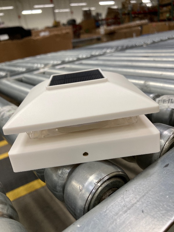 Photo 1 of ***(MISSING 2 CAP LIGHTS-SELLING AS 10 PACK ONLY)*** 
Solar Post Cap Lights Outdoor 10 Pack, White Waterproof Solar Powered Deck Fence Post Lights Fit 4x4 Wood/Vinyl Posts, Bright Warm White Solar Post Lights Decorate Deck, Patio, Porch, Fence