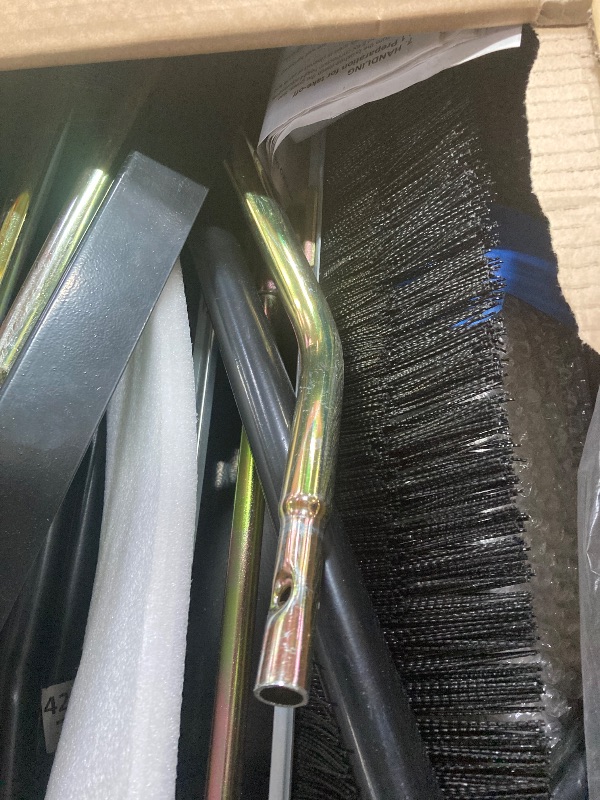 Photo 1 of VEVOR 42 Inch Lawn Sweeper Tow Behind, 12 cu.ft. Large Pull Behind Grass Sweeper, Heavy Duty Leaf & Grass Collector with Dumping Rope Design, Adjustable Sweeping Height for Picking Up Debris & Grass