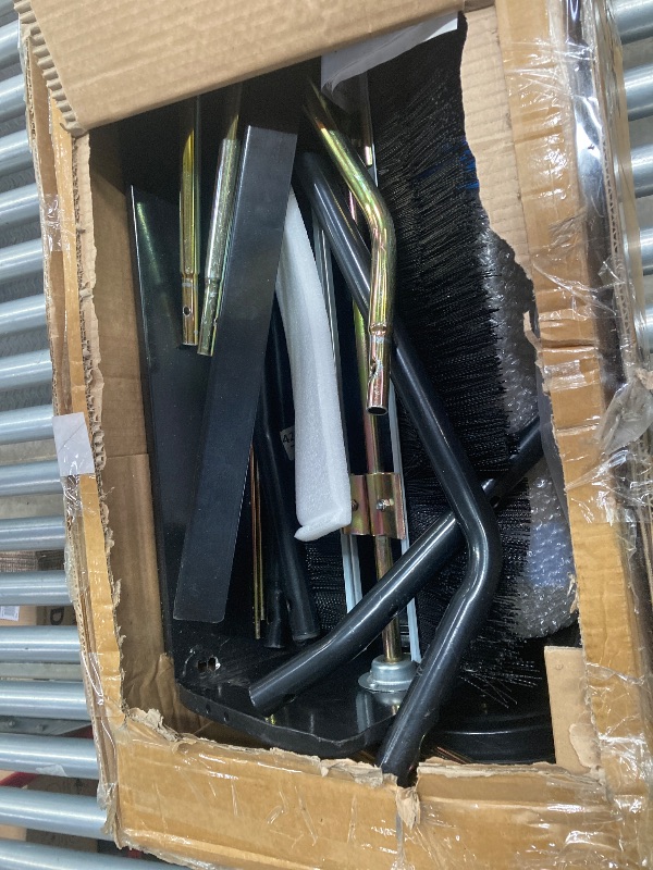 Photo 1 of VEVOR 42 Inch Lawn Sweeper Tow Behind, 12 cu.ft. Large Pull Behind Grass Sweeper, Heavy Duty Leaf & Grass Collector with Dumping Rope Design, Adjustable Sweeping Height for Picking Up Debris & Grass