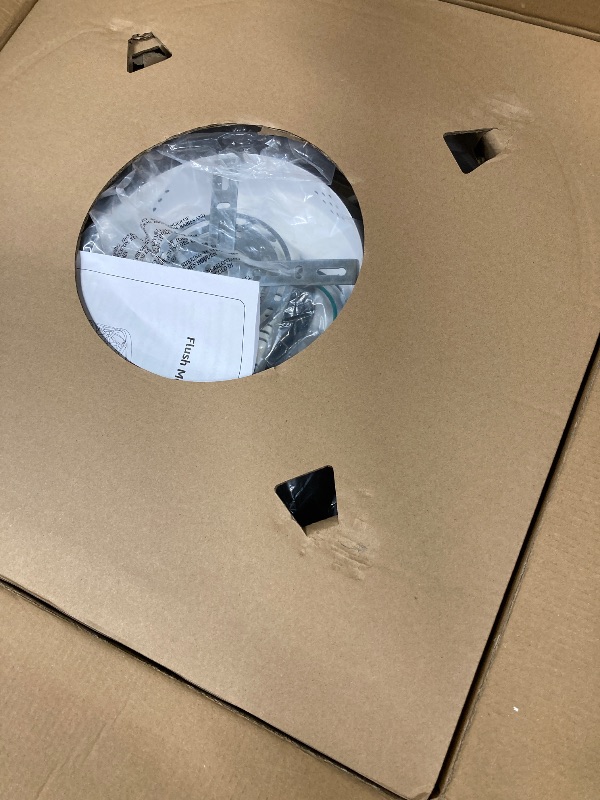 Photo 1 of ***(MISSING PARTS, SELLING AS PARTS ONLY)***
Zardon 20" White Gold Caged Ceiling Fan with Light and Remote Control - Flush Mount Low Profile DC Motor for Bedroom, Kitchen, Dining Room ***(OPEN BOX)***