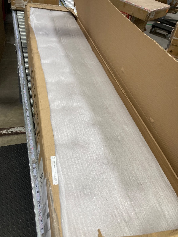 Photo 1 of ***(PARTS ONLY -INCOMPLETE -SELLING AS PARTS ONLY)*** 
DWVO King Bed Frame with Upholstered Headboard, Platform Bed Frame with LED Lights & Charging Station, No Box Spring Needed, Beige