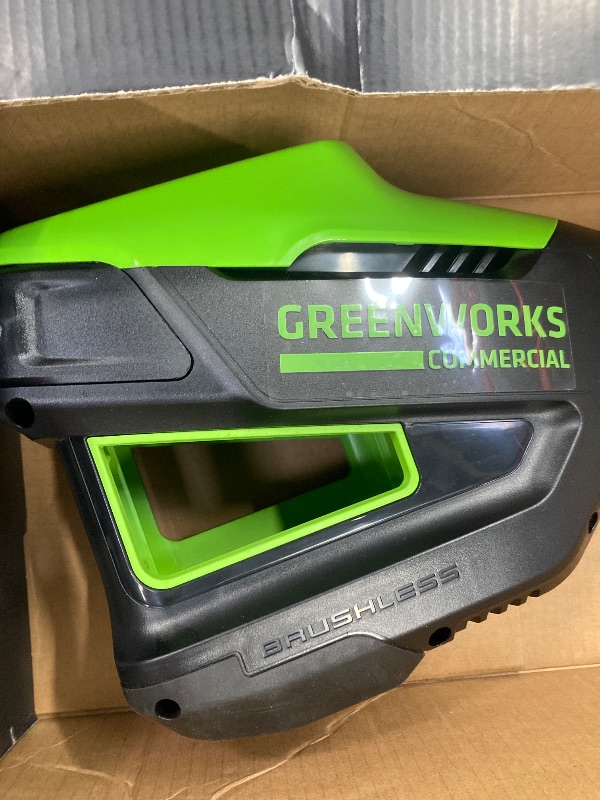 Photo 1 of ***(MISSING BATTERY & CHARGER, SELLING AS PARTS ONLY)*** Greenworks 82V 24" Brushless Cordless Fixed Mid Pole Hedge Trimmer,  (Great for Landscapers and Professionals)  ***(BOX RIPPED/TORN)***