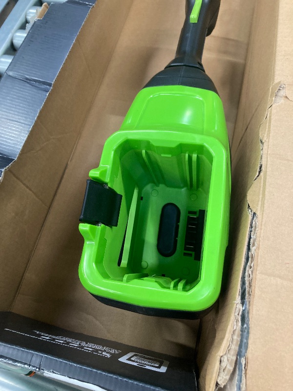 Photo 1 of ***(MISSING BATTERY & CHARGER, SELLING AS PARTS ONLY)*** Greenworks 82V 24" Brushless Cordless Fixed Mid Pole Hedge Trimmer,  (Great for Landscapers and Professionals)  ***(BOX RIPPED/TORN)***
