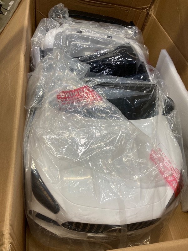 Photo 1 of ***(PARTS ONLY -MISSING PARTS SELLING AS PARTS ONLY)*** 12V Kids Ride On Car with 2.4G Car Ride On Vehicle Double Doors, 5 Point Safety Belt,LED Light (SC-White)