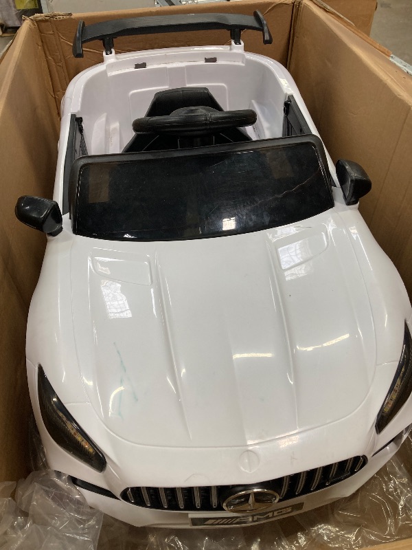 Photo 1 of ***(PARTS ONLY -MISSING PARTS SELLING AS PARTS ONLY)*** 12V Kids Ride On Car with 2.4G Car Ride On Vehicle Double Doors, 5 Point Safety Belt,LED Light (SC-White)