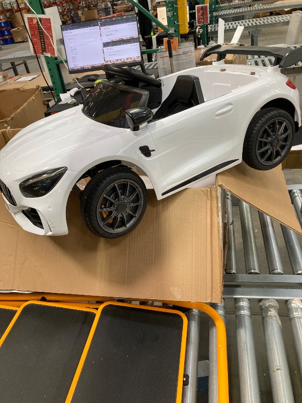 Photo 1 of ***(PARTS ONLY -MISSING PARTS SELLING AS PARTS ONLY)*** 12V Kids Ride On Car with 2.4G Car Ride On Vehicle Double Doors, 5 Point Safety Belt,LED Light (SC-White)