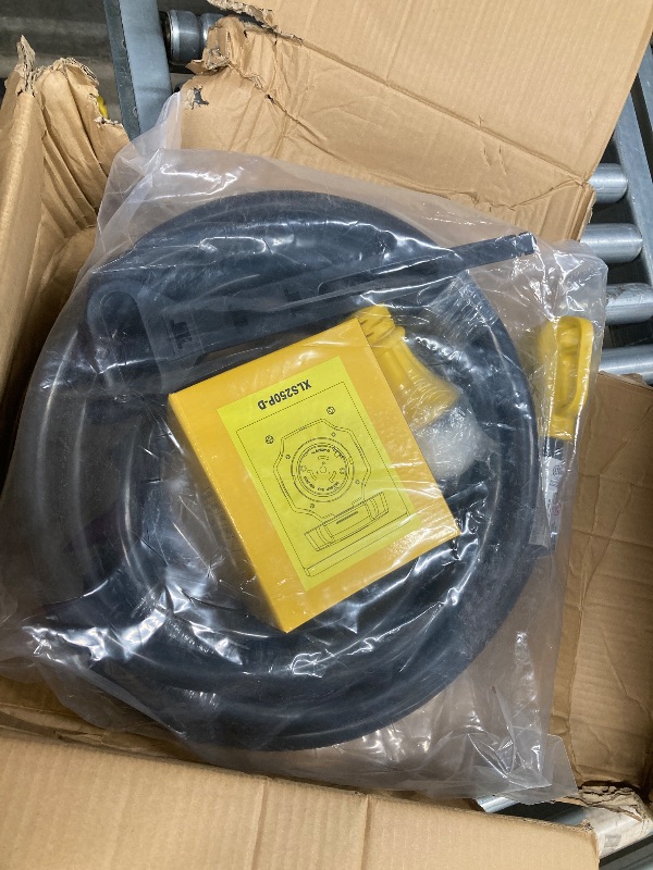 Photo 1 of **The description is only to the reference, please see the second photo**50 Amp Generator Cord,15FT 50 Amp 4 Prong RV Extension Cord with Twist Lock,NEMA 14-50P Male to SS2-50R Female Heavy Duty 50Amp AWG STW Wire for RV Camper Generator to House