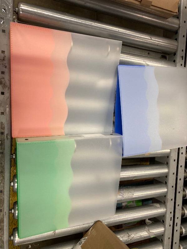 Photo 1 of 
Oxford Wave Binders, Binders for School and Office, Strong Flexible Poly, 3 Wave Pockets, 3  Assorted Colors, Transluscent Covers, Holds up to 350 Sheets, 1.5 inch Binder, 3-Pack (91091)
