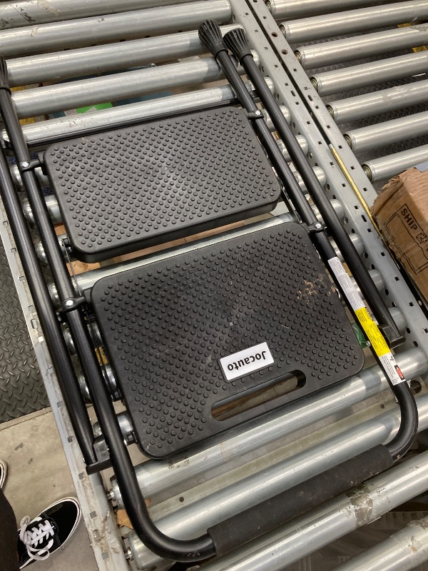 Photo 1 of **dirty** 2-Step Ladder, Folding Step Stools for Adults with Wide Anti-Slip Pedals, Max Load Capacity 500lbs Sturdy Steel Ladder, Lightweight, Convenient Handle, Portable Steel Step Stool, Black