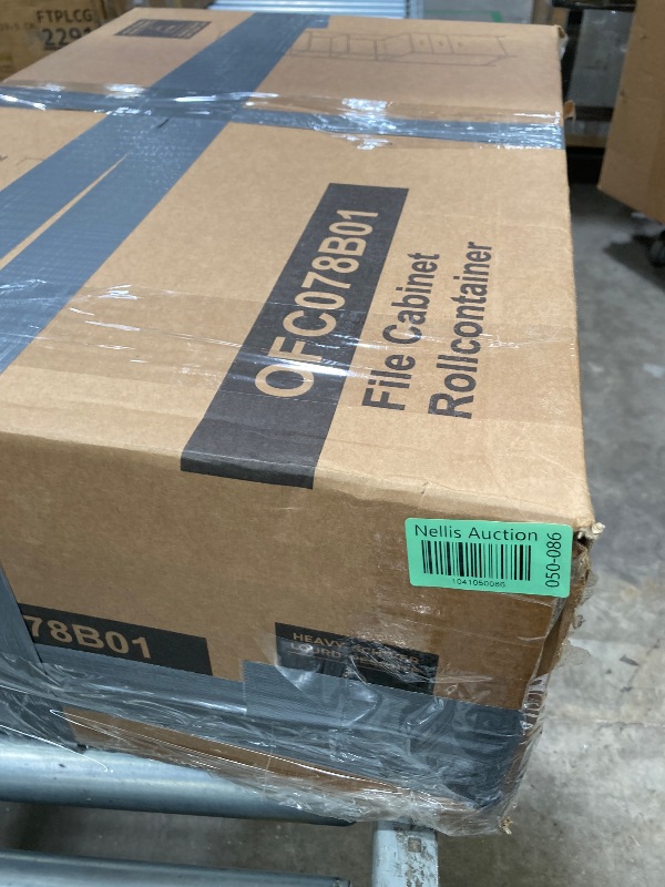 Photo 1 of ***(PARTS ONLY - SELLING AS IS )***  VASAGLE File Cabinet, Home Office Filing Cabinet with Height-Adjustable Open Shelves, 3 Drawers, for A4, Letter-Size Hanging File Folders, Steel Frame, for Home Office, Rustic Brown UOFC078B01