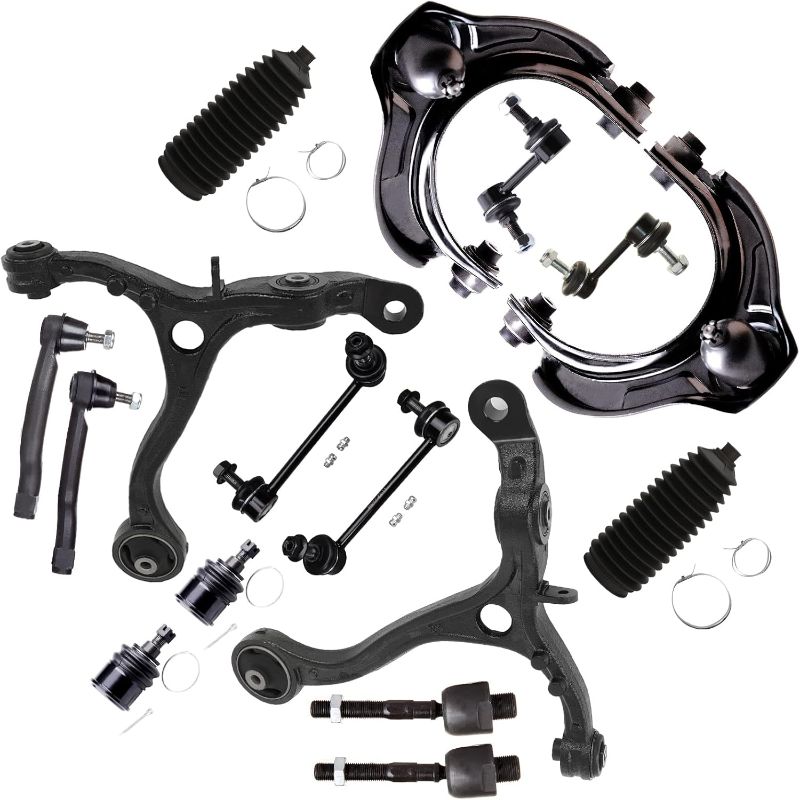 Photo 1 of **BOX CONTAINS** 1-K620371 Front Upper Lower Control Arms w/Ball Joint Compatible For 2005-2018 Nissan Frontier Xterra,,1-MOOG ES800048 Steering Tie Rod End for Nissan Frontier,,1-MOOG ES800108 Steering Tie Rod End for Nissan Frontier,,,1-MOOG RK620372 Su