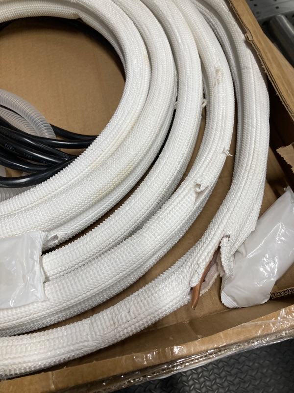 Photo 1 of **Selling As IS** **Use for Parts** 25FT Air Conditioning Tubing Hose Extension 1/4 and 3/8 Inch Twin Insulated Copper Hoses Fit for Mini Split Air Conditioner