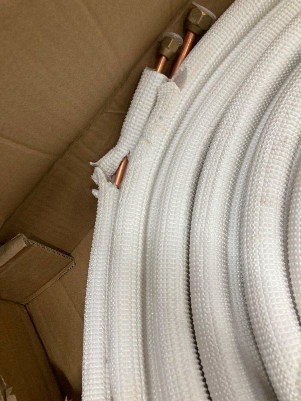 Photo 1 of **Selling As IS** **Use for Parts** 25FT Air Conditioning Tubing Hose Extension 1/4 and 3/8 Inch Twin Insulated Copper Hoses Fit for Mini Split Air Conditioner