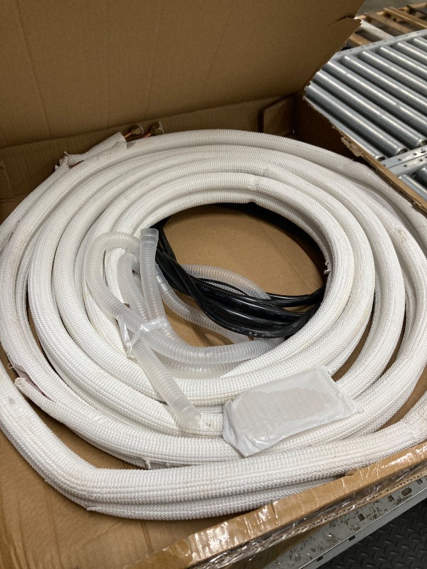 Photo 1 of **Selling As IS** **Use for Parts** 25FT Air Conditioning Tubing Hose Extension 1/4 and 3/8 Inch Twin Insulated Copper Hoses Fit for Mini Split Air Conditioner