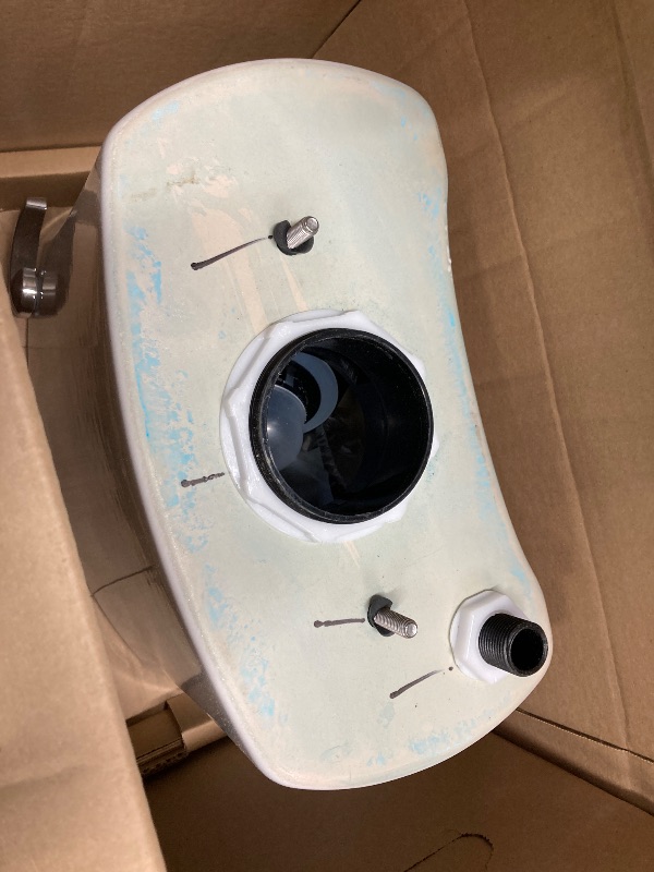 Photo 1 of **Box 1 of 2** American Standard 4519A105.020 Edgemere 1.28 GPF Toilet Tank, Righ-Hand Trip Lever