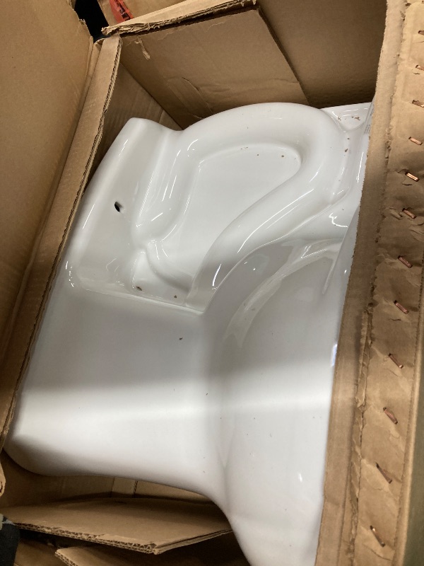 Photo 1 of **Box 2 of 2** American Standard 204BA105.020 Edgemere Two-Piece Toilet, Round Front, Right-Hand Flush, White, 1.28 gpf