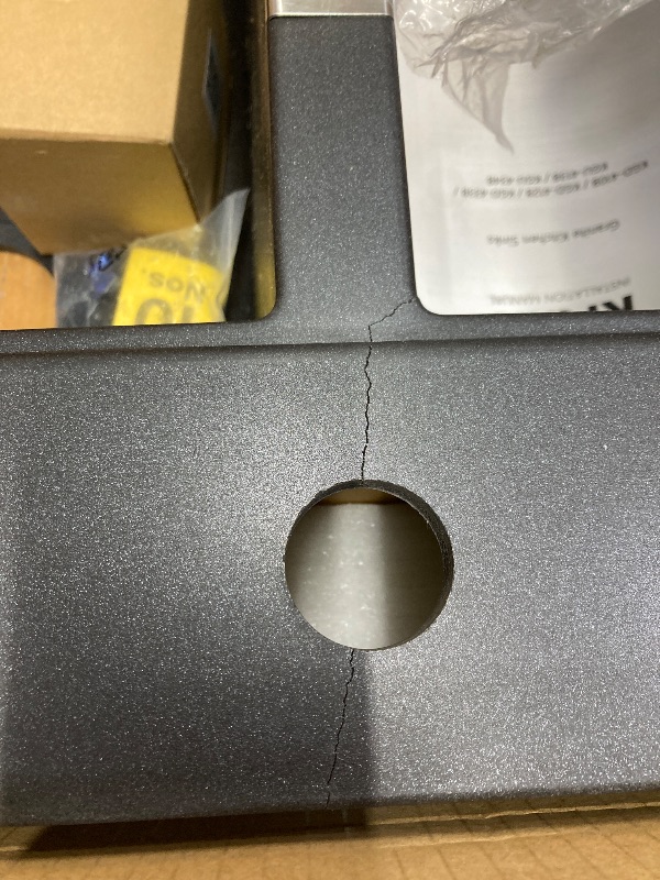 Photo 1 of *Use for Parts* KRAUS Quarza 33-inch Drop-In/Undermount 50/50 Double Bowl Granite Kitchen Sink in Black Onyx, KGD-433B