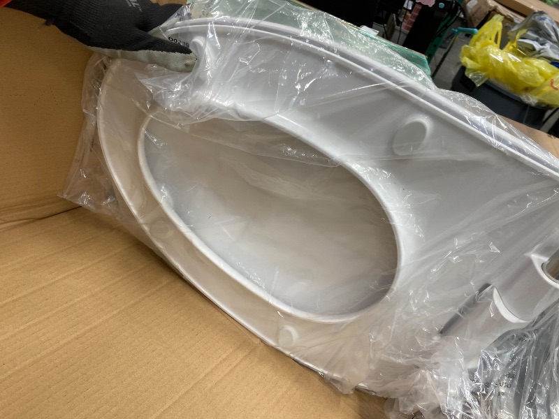 Photo 1 of **MISSING HARDWARE AND SILVER SEAT HOLDERS**TOTO® SoftClose® Ultra Slim, Toilet Seat and Lid, Cotton White - SS234#01