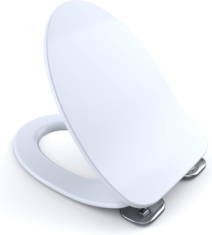 Photo 1 of **MISSING HARDWARE AND SILVER SEAT HOLDERS**TOTO® SoftClose® Ultra Slim, Toilet Seat and Lid, Cotton White - SS234#01