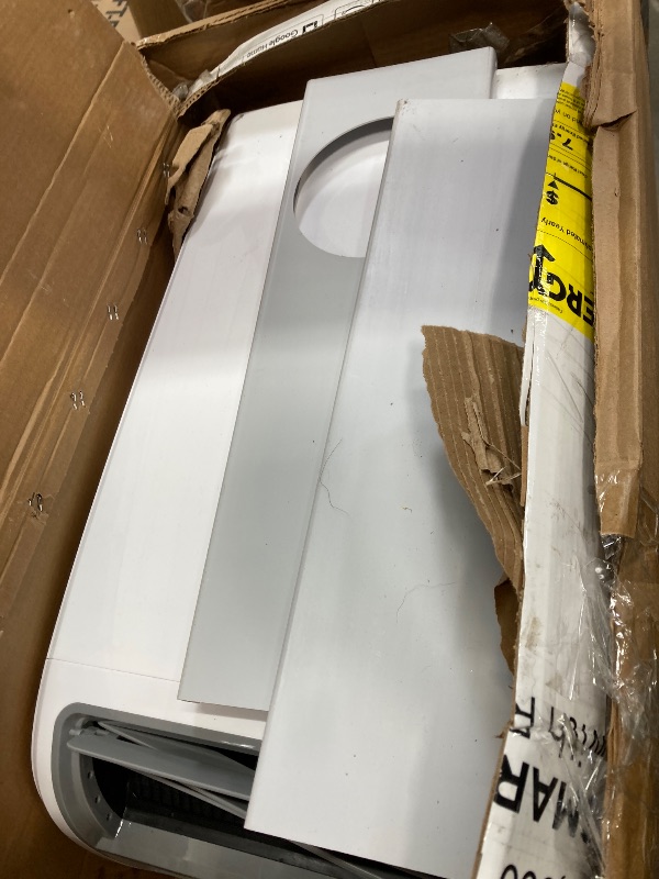 Photo 1 of *Parts Only*  *Selling as is* BLACK+DECKER Smart Portable Air Conditioner, 14,000 BTU (10,200 BTU SACC) for Rooms up to 700 Sq. Ft., Smart Portable AC with Follow Me Remote and Window Kit, BPACT14WT, White