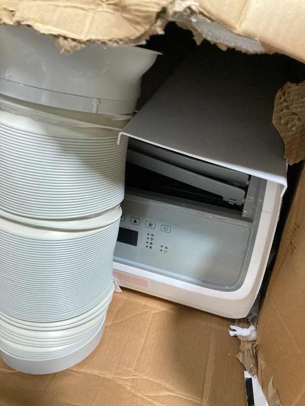 Photo 1 of *Parts Only*  *Selling as is* BLACK+DECKER Smart Portable Air Conditioner, 14,000 BTU (10,200 BTU SACC) for Rooms up to 700 Sq. Ft., Smart Portable AC with Follow Me Remote and Window Kit, BPACT14WT, White