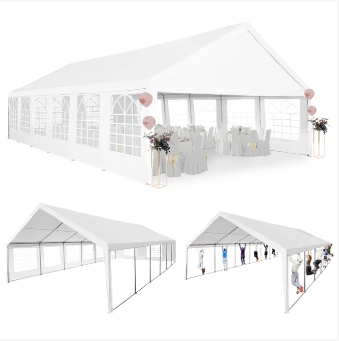 Photo 1 of *CANOPY'S ONLY* Party Tent 20x40Ft Heavy Duty Outdoor Canopy Carport Gazebo Wedding Carport Event Shelter Large Canopy with Storage Bags