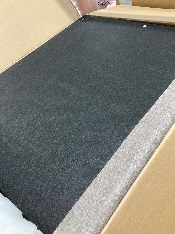 Photo 1 of **Part of a Set** Ottoman with matching pillows, Tan/Grey