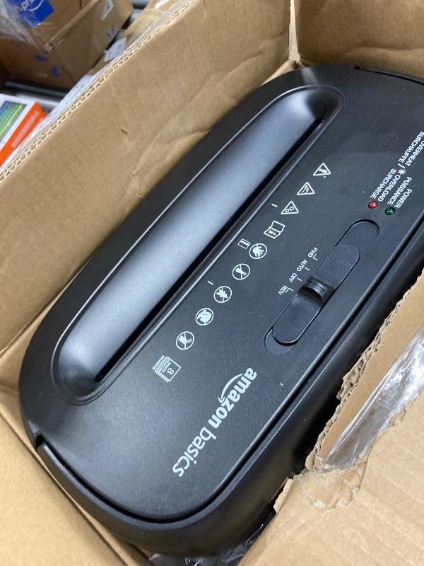 Photo 1 of *Parts Only. Selling as is* Amazon Basics 8-Sheet Cross Cut Paper Shredder and Credit Card Shredder - Black
