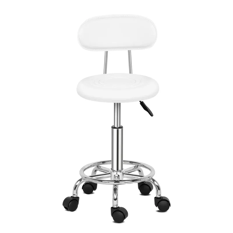Photo 1 of *Stained* Ktaxon Swivel Salon Stool Chair with Backrest, Adjustable Hydraulic Rolling Stool Work Salon  Drafting Swivel Task Chair
