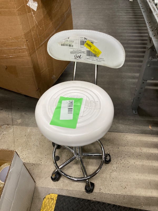 Photo 1 of *Stained* Ktaxon Swivel Salon Stool Chair with Backrest, Adjustable Hydraulic Rolling Stool Work Salon  Drafting Swivel Task Chair
