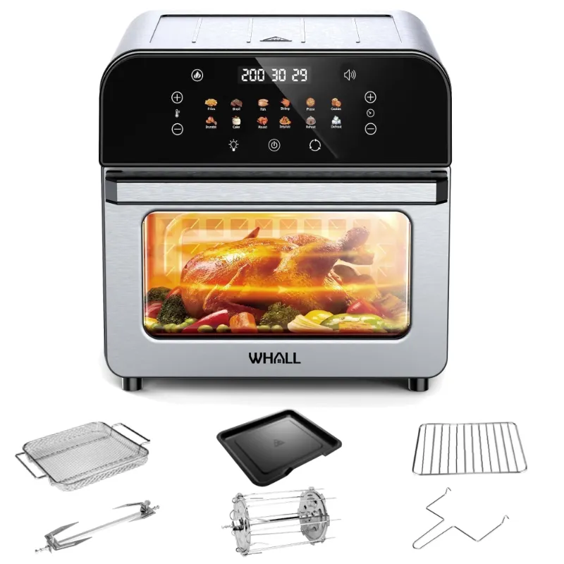 Photo 1 of *Broken. Selling As Is. Parts Only* Whall 12QT Touchscreen Air Fryer Toaster Oven, 12 Pre-set Menus, Clear Window, Less Oil
