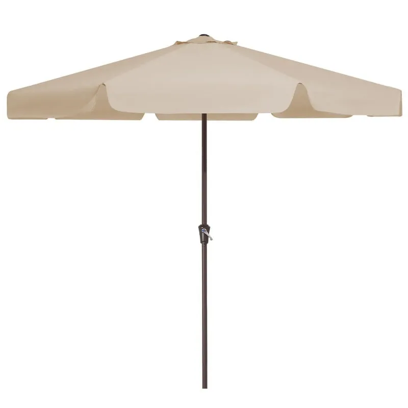 Photo 1 of *Stained?* JUSTLET 11 FT Outdoor Patio Umbrella with Crank Sysytem and 8 Sturdy Ribs, Round Umbrella for Garden, Poolside, Deck and Backyard, Beige
